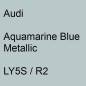 Preview: Audi, Aquamarine Blue Metallic, LY5S / R2.